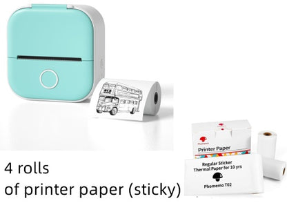 Bluetooth Portable Mini Thermal Label Printer, Photo Printer.