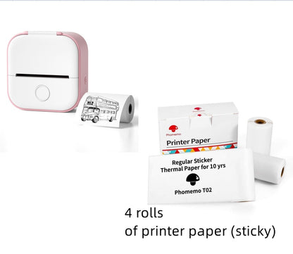 Bluetooth Portable Mini Thermal Label Printer, Photo Printer.