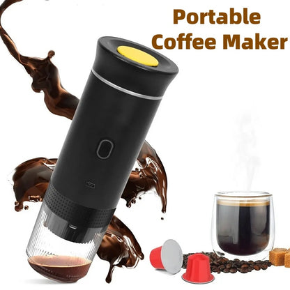 Electric Travel Coffee Capsule, 3 In 1 Espresso Portable Coffee Espresso Maker