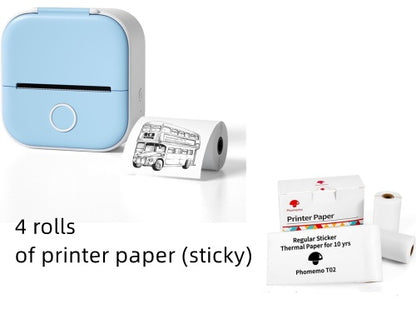 Bluetooth Portable Mini Thermal Label Printer, Photo Printer.