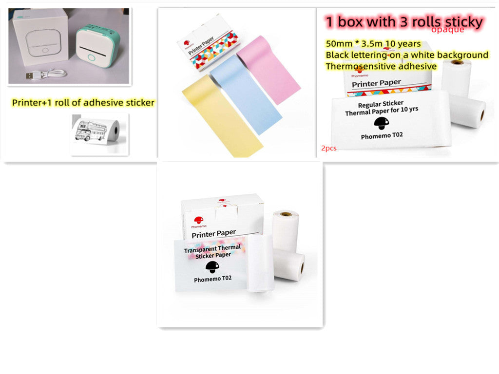 Bluetooth Portable Mini Thermal Label Printer, Photo Printer.